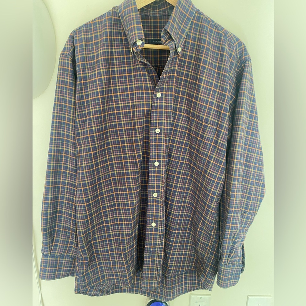 Burberry Checkered Pattern Long Sleeve Shirt